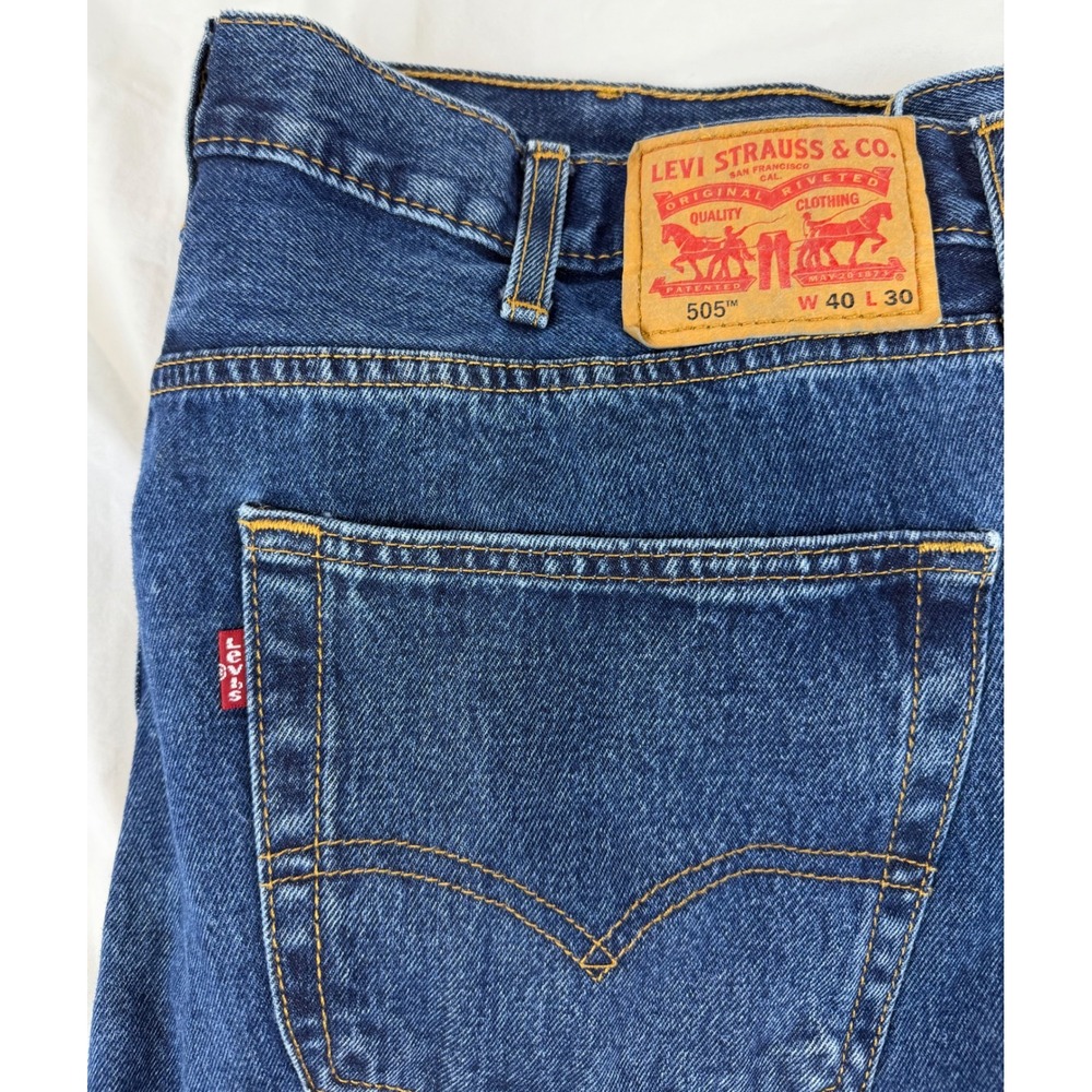 Levi's 505 Men's Jeans 40x30 Regular Straight Leg Medium Wash Denim